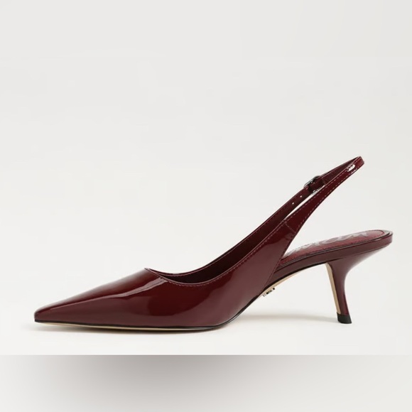 Sam Edelman French Merlot Patent Leather Bianka Slingback Pumps Size 9 - Picture 2 of 13